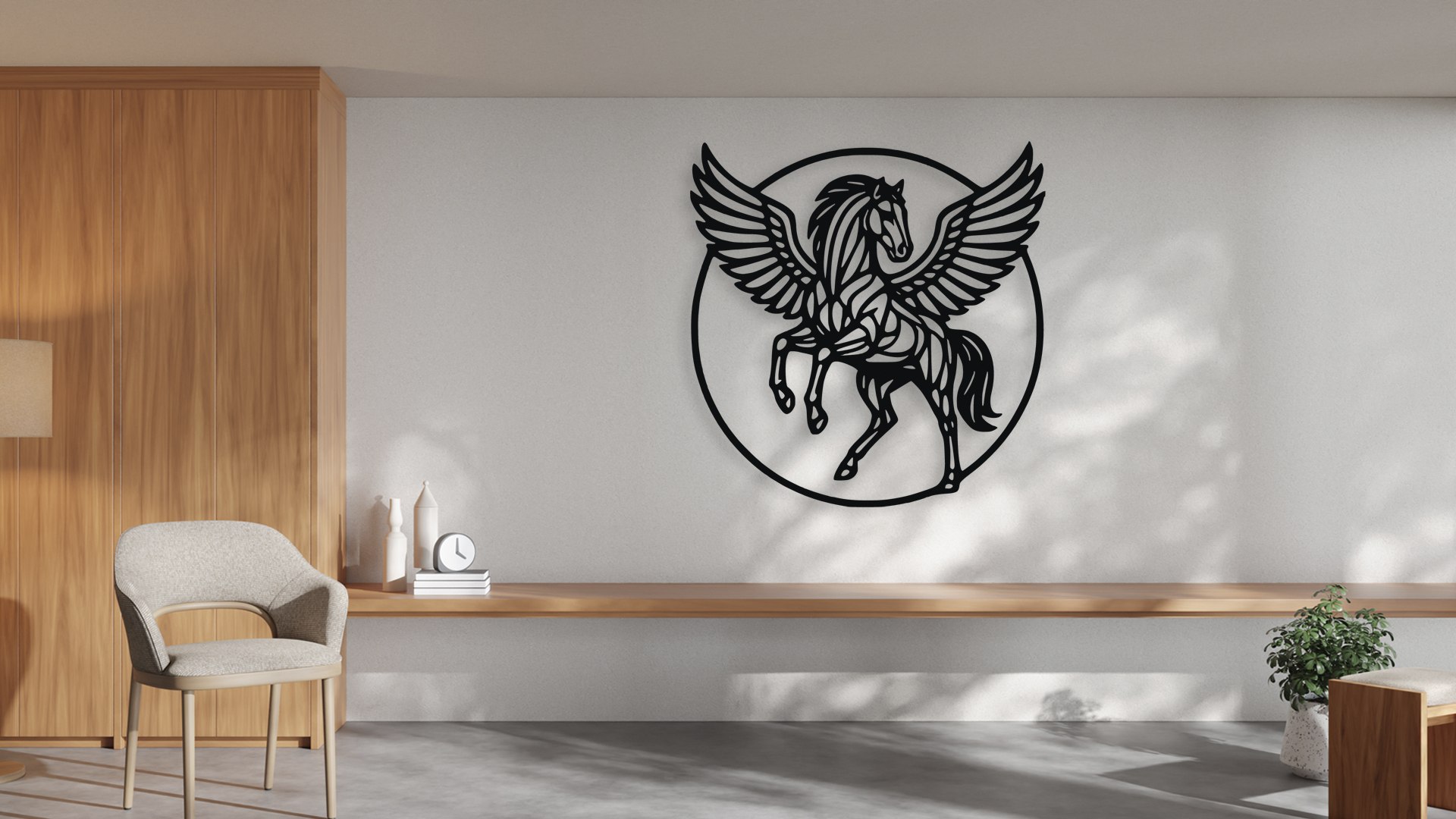 Pegasus Winged Horse Wall Decor Art Model - TurboSquid 2457482