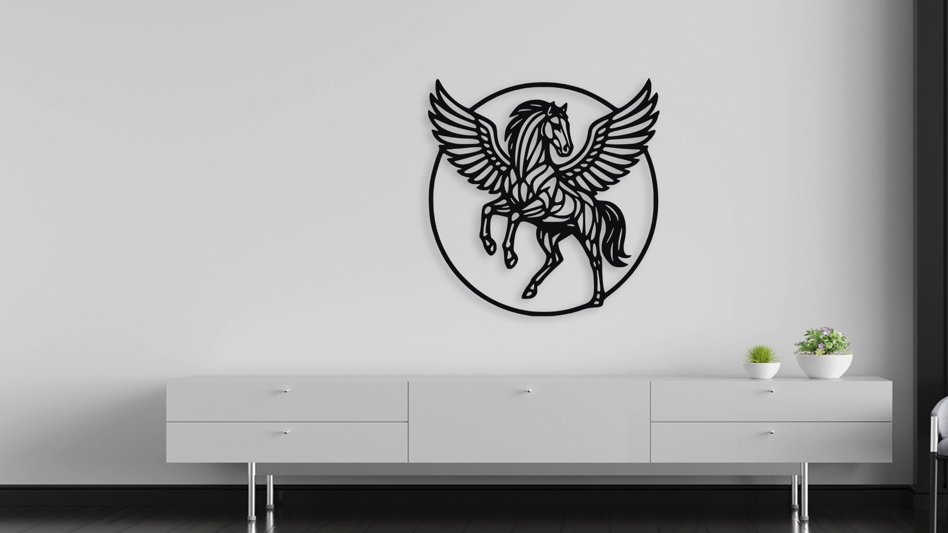Pegasus Winged Horse Wall Decor Art Model - TurboSquid 2457482