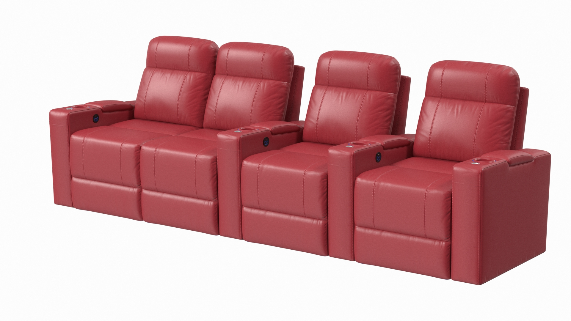 Home theater seating top row of 4