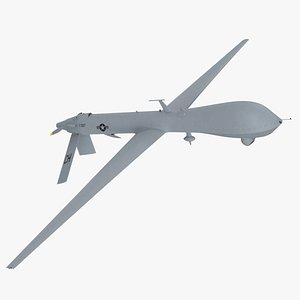 3D Unmanned Aerial Vehicle Reaper Drone MQ-1 Rigged for Maya