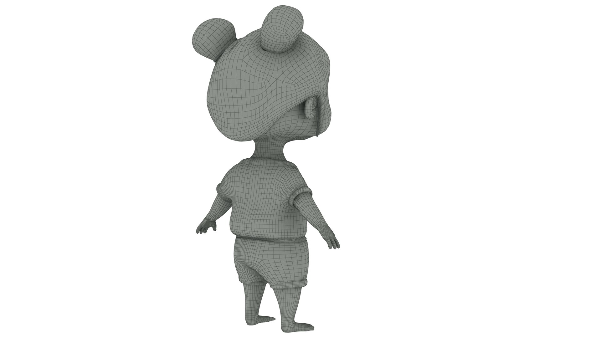 Cartoon Kid Girl Model - TurboSquid 2214295