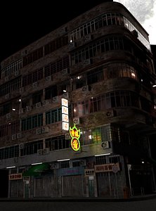 hong kong old building model