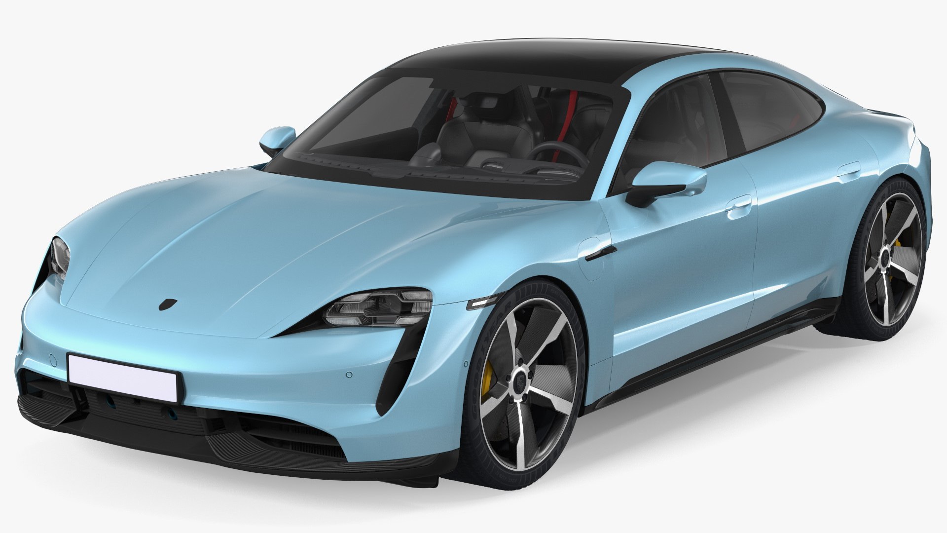 Generic Electric Sport Car Blue Rigged 3D model preview