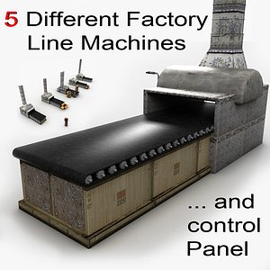 3d model machine factory