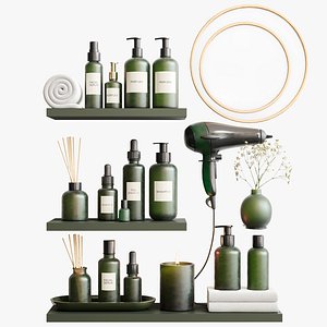 3D Bathroom Set Bathroom Cosmetics Collection