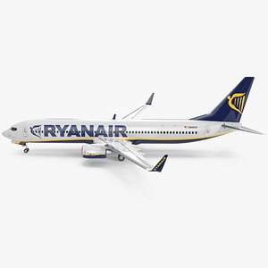 Ryanair Boeing 737-900 with Interior Rigged for Cinema 4D 3D model