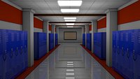 School Locker Corridor