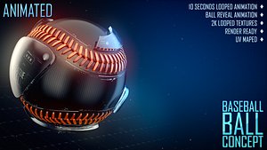 3d model baseball ball concept
