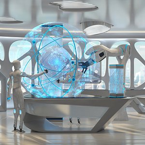 Sci Fi Scientific Robo Lab