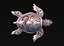 Turtle with Tiki Mask Ornament print
