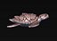 Turtle with Tiki Mask Ornament print