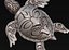 Turtle with Tiki Mask Ornament print