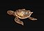 Turtle with Tiki Mask Ornament print