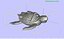 Turtle with Tiki Mask Ornament print