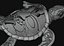 Turtle with Tiki Mask Ornament print