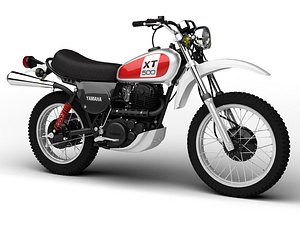 3d yamaha xt500 1975 motorcycle model