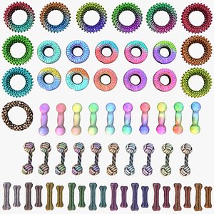 Zoo Toys for Pet Cats and Dogs to Chew Gnawing Pack 3D model