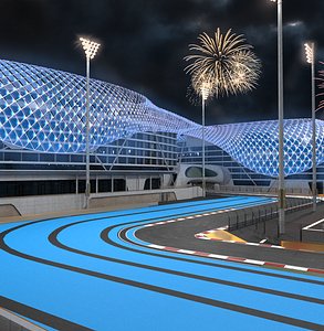 3D Yas Marina Circuit model