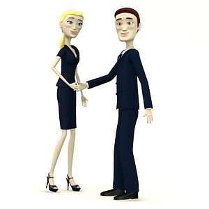 cartoon characters in suits