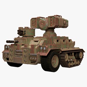 Half-track APC-1-Forest-Rusty 3D