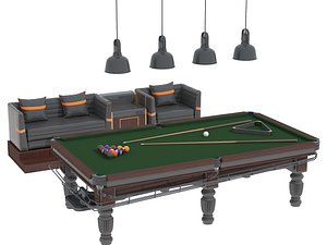 3D Billiards Table model