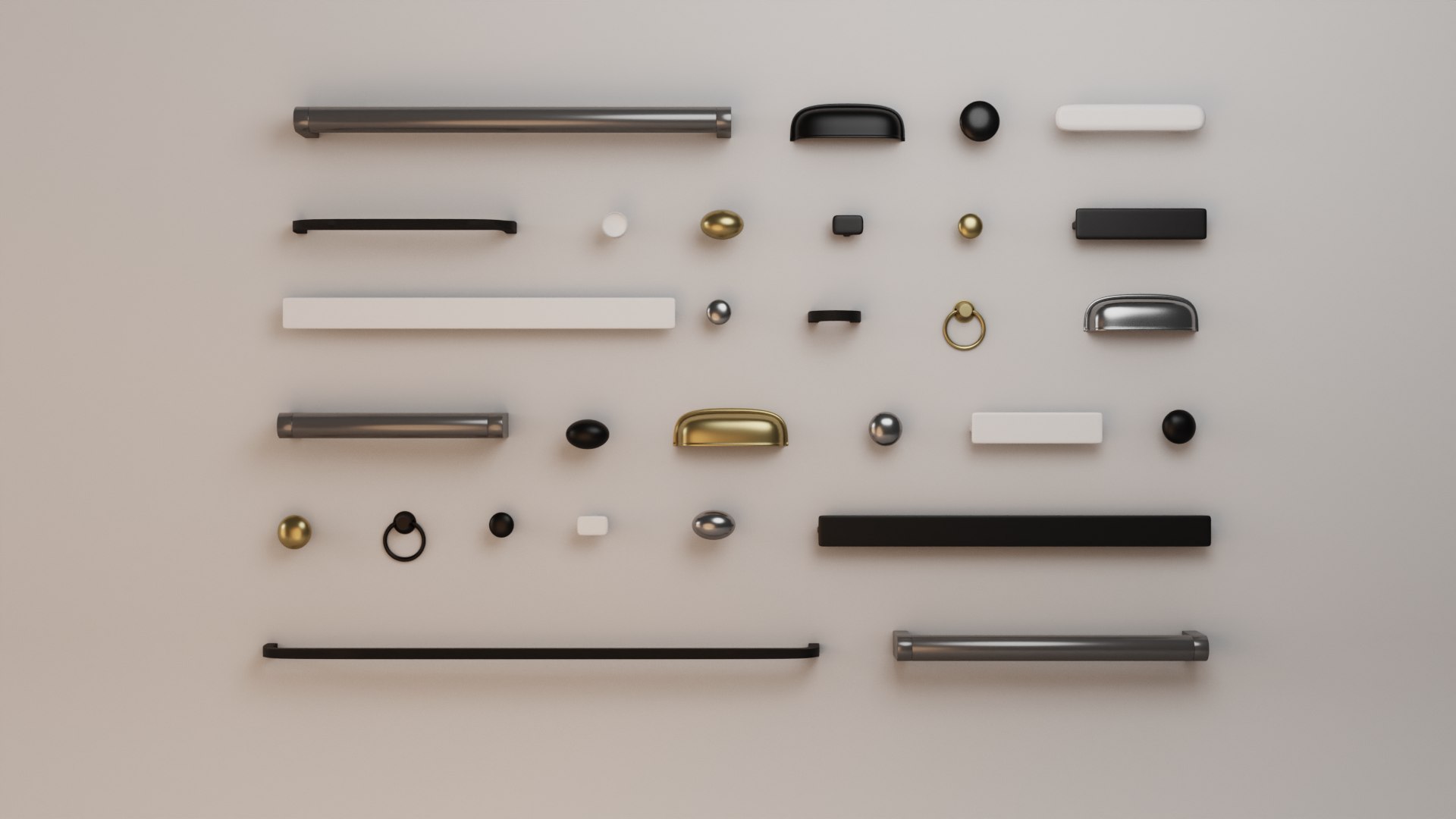 Ikea Handles And Knobs Pack2 3D Model TurboSquid 1885453