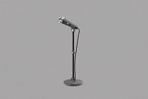 Microphone with stand 3D model