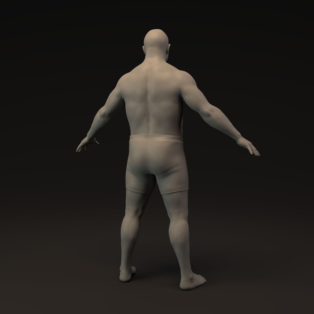 3D Heavy Man Base Mesh - TurboSquid 2226083
