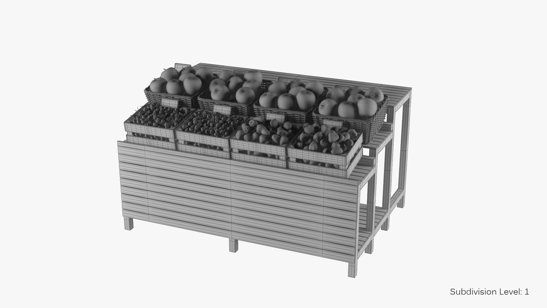 Fruit Market Stand 3D model https://p.turbosquid.com/ts-thumb/O8/Lx3o2s/K0/wire02/jpg/1755523436/1920x1080/fit_q87/1c3a37108570e4590b2e8af5080b681c4690523b/wire02.jpg