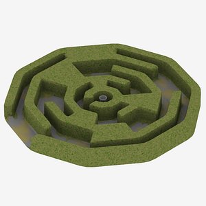 obj circle labyrinth uv-mapped uv