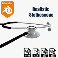 Realistic Stethoscope 3D Model for Medical  Educational