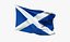 3D model Realistic Animated Flag - Microtexture Rigged - Put your own texture - Def Scotland