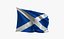 3D model Realistic Animated Flag - Microtexture Rigged - Put your own texture - Def Scotland