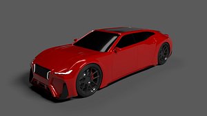 wagon modeled car 3D model