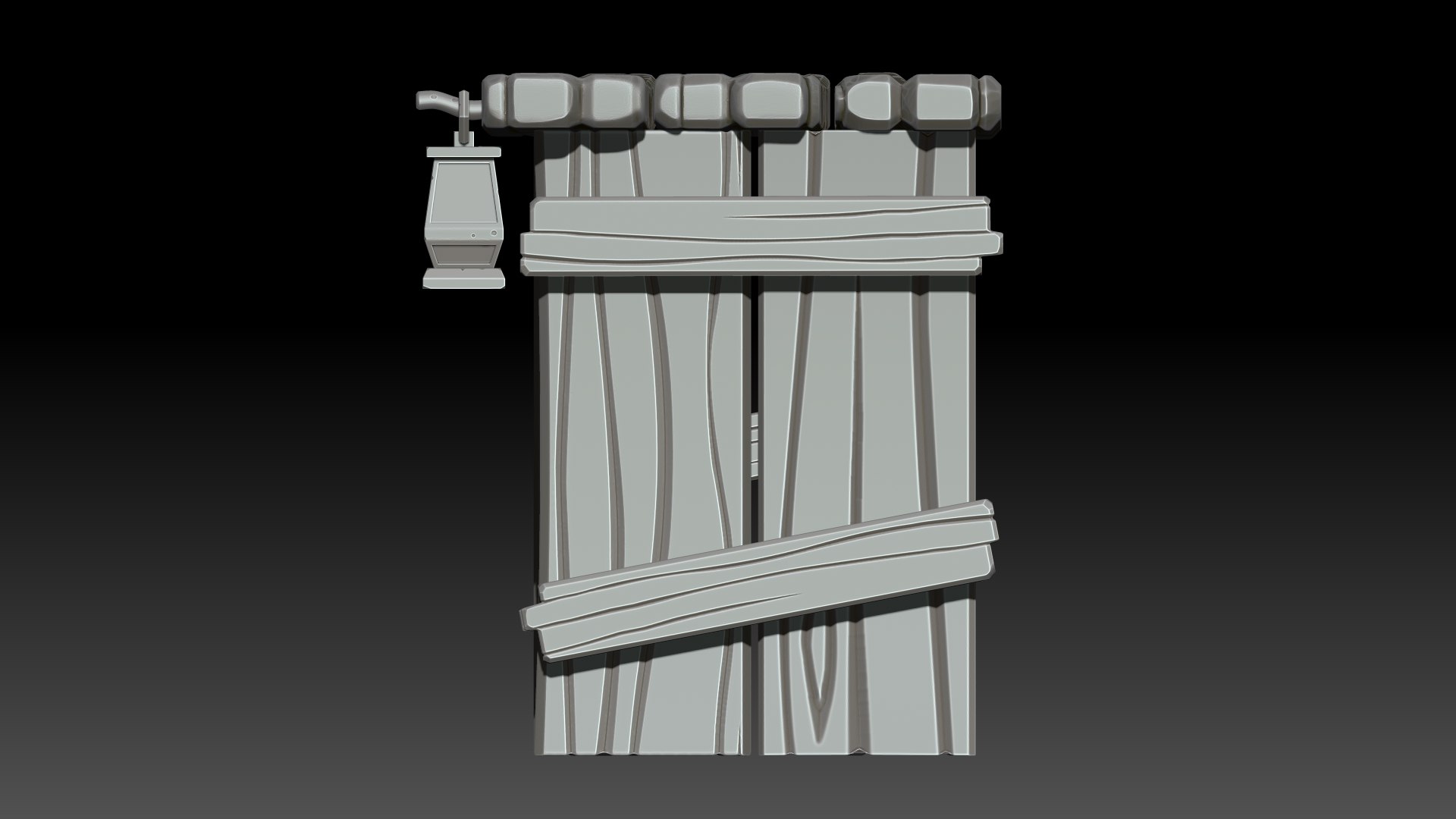 Stylized Wooden Gate 3D Model - TurboSquid 1707988
