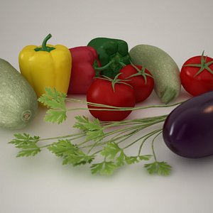 vegetables tomato parsley 3ds