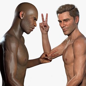 3D Free realistic modular  characters male b1 model