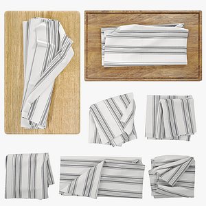 3D Towel set 03 model