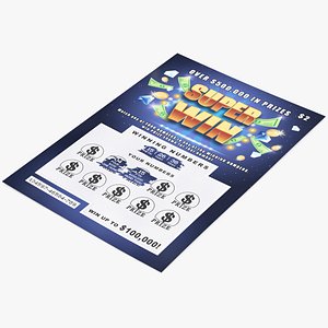 3D model Super Win Lottery Ticket with Erased Scratchcard