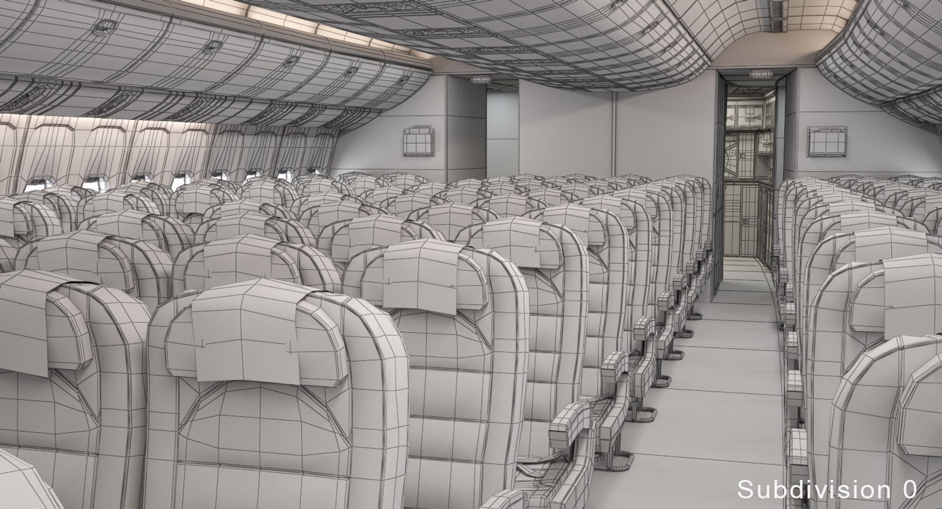 Boeing 777 Cabin 3D Model - TurboSquid 1353948