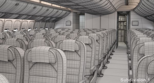 Boeing 777 cabin 3D model - TurboSquid 1353948