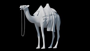 Camel with luggage2 3D model