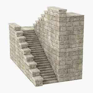 castle stairs 03 3d model