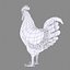 rooster multi colored 3d max