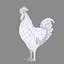rooster multi colored 3d max