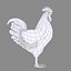 rooster multi colored 3d max