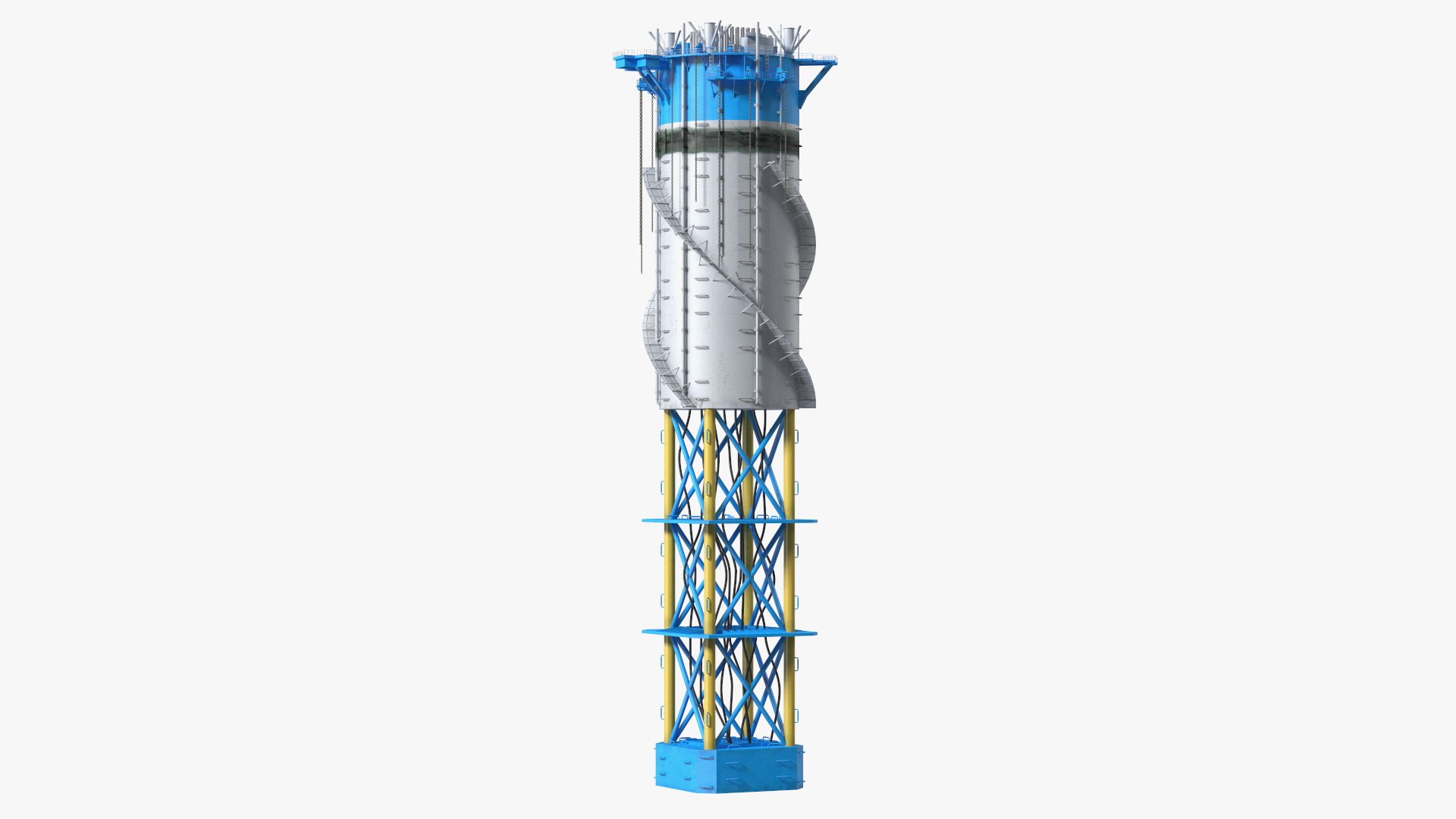 Deepwater Oil Platform Mount 3D model preview