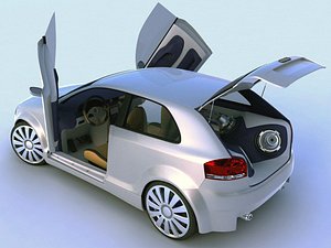 3d model of tuning audi a3