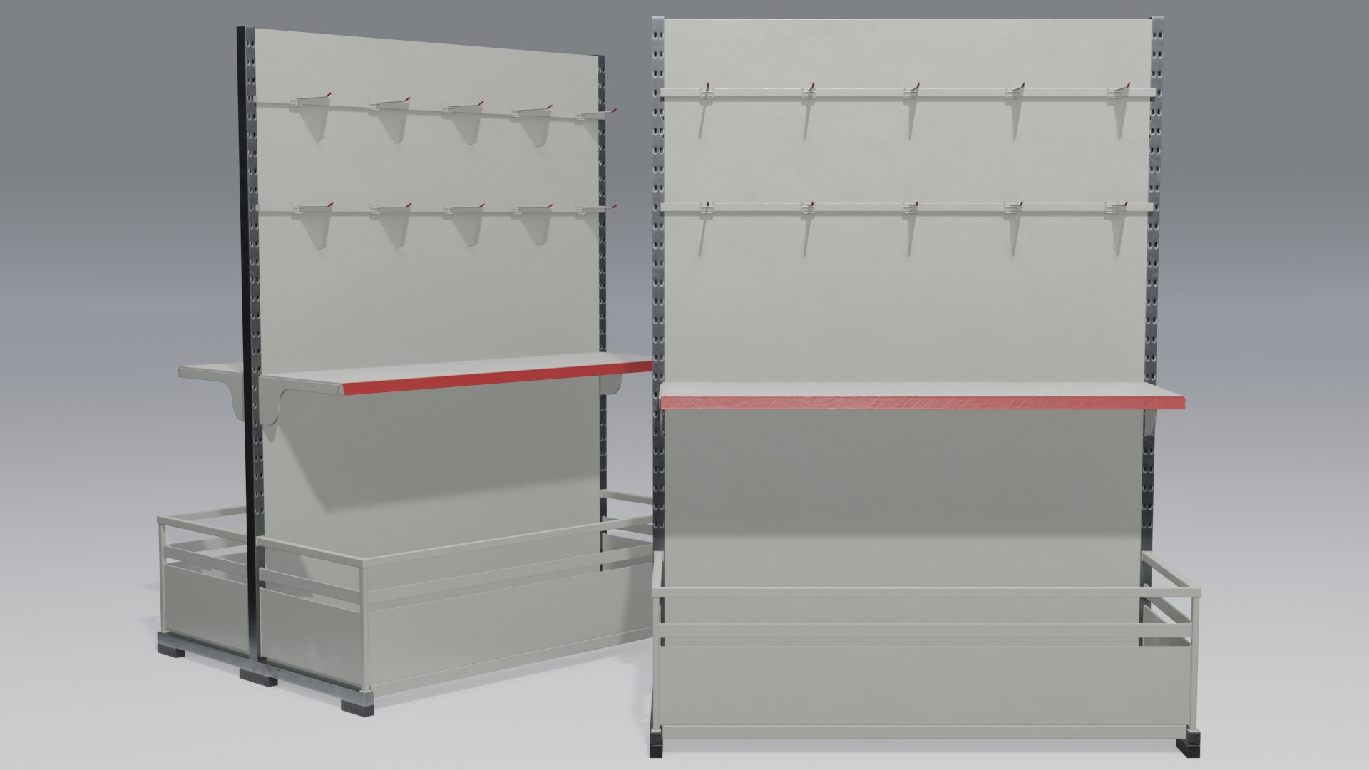 Clean Store Shelf Pack 1 3D Model - TurboSquid 2119009