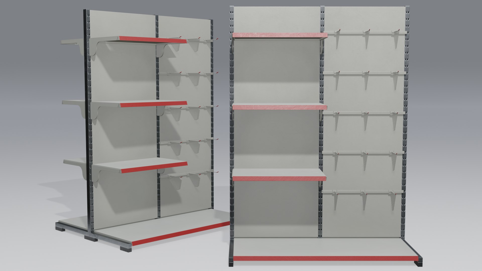 Clean Store Shelf Pack 1 3D Model - TurboSquid 2119009